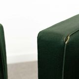 Vintage Mid Century Clubchairs - Cocktail Chairs in dark green fabrics 60s