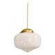 Art Deco pendant/portable lamp in conical white opaline glass, 1920s-30s