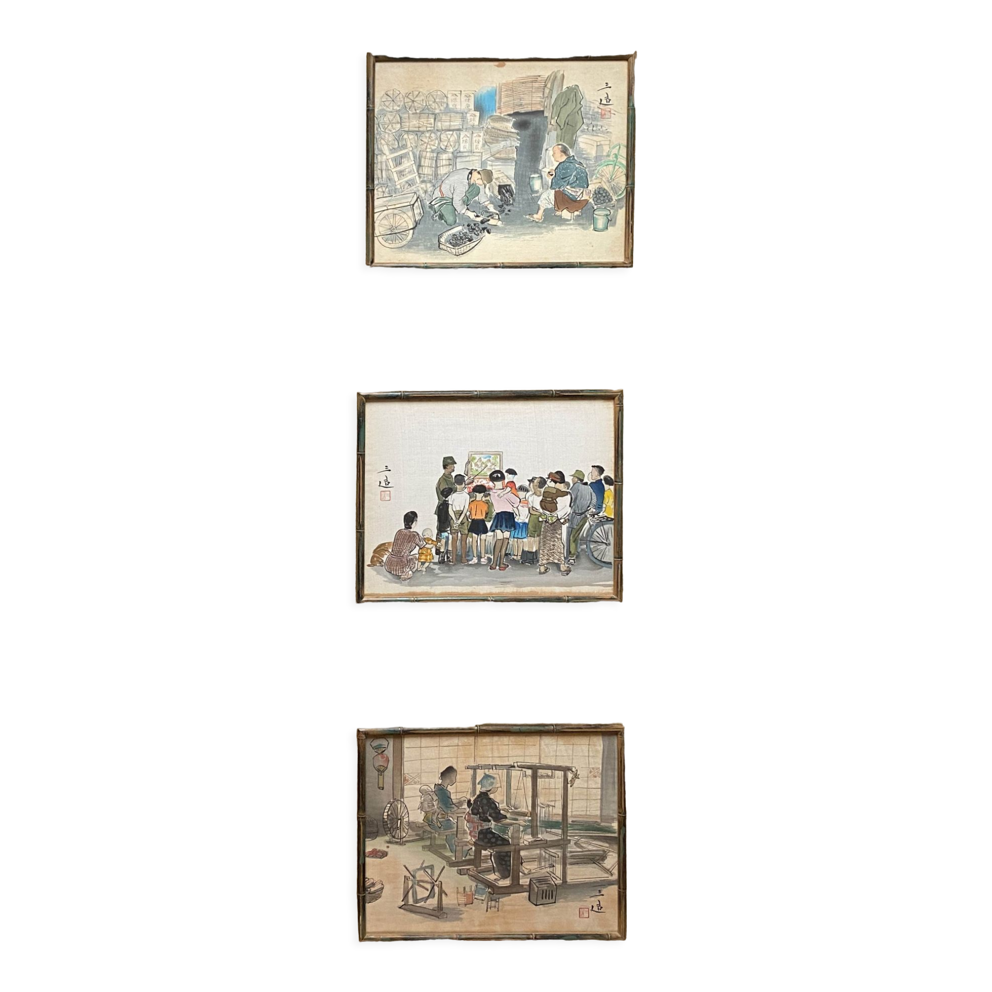 3 prints Kyoto Hanga-in 1950 by Sanzo Wada (1883/1967)