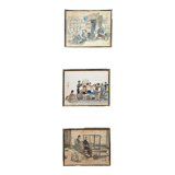 3 prints Kyoto Hanga-in 1950 by Sanzo Wada (1883/1967)