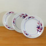 Sept assiettes plates modèle "Provence" Niderviller - Assiettes anciennes Niderviller