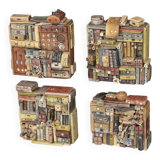 Set of 4 Vibrant Sculptures by Guy Deltour – Contemporary Belgian Art, 2000