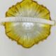 Vintage amber glass pocket basket with scoubidou handle – 1960s