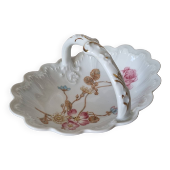 Panier à fruits en porcelaine de Limoges,  Haviland
