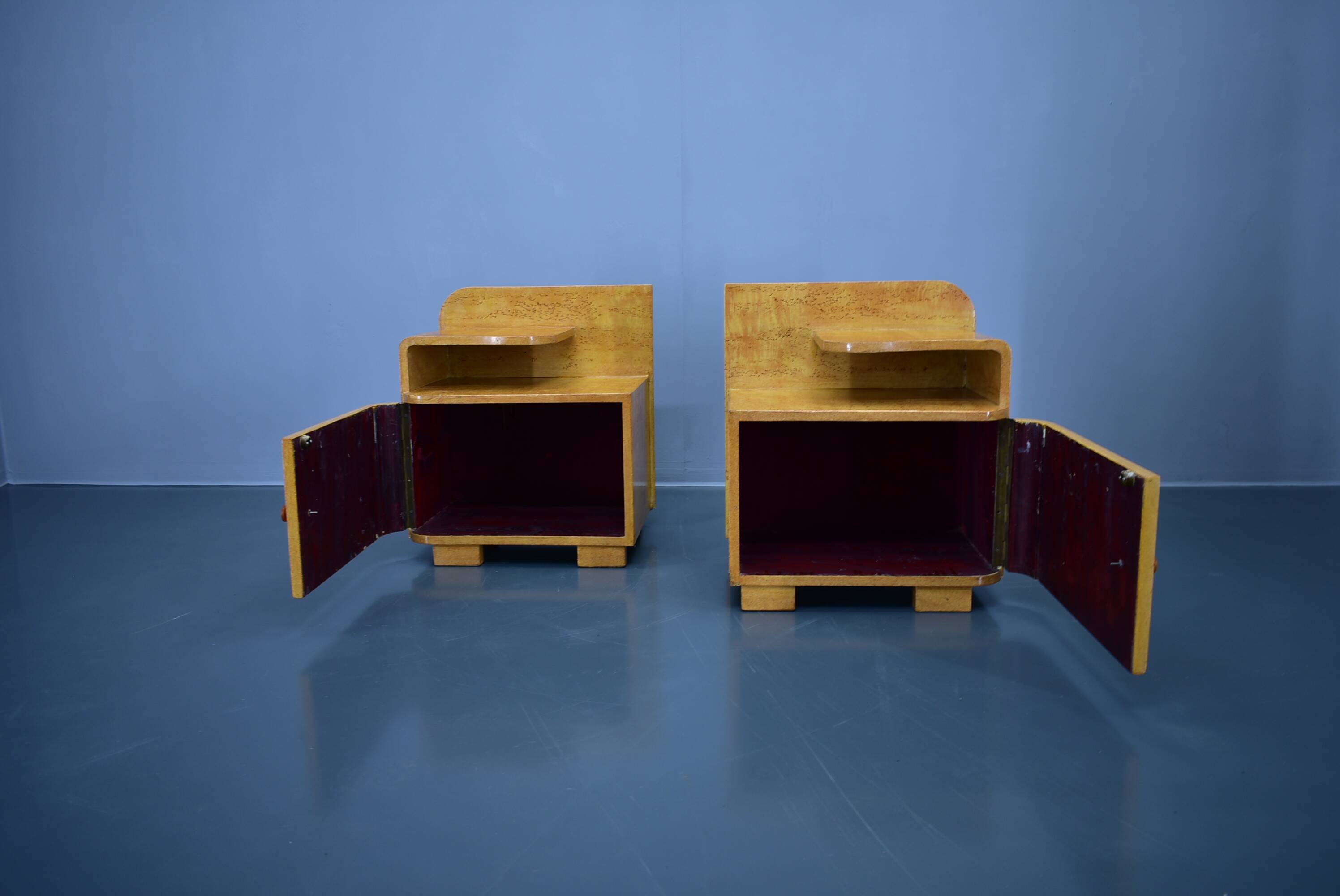 Set of two night stands by Jindřich Halabala for UP Zavody, 1939s