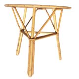 Rattan coffee table with oval top