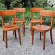 4 bistro chairs Tschan-Baumann Switzerland 1950s
