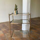 Table d’appoint laiton et verre