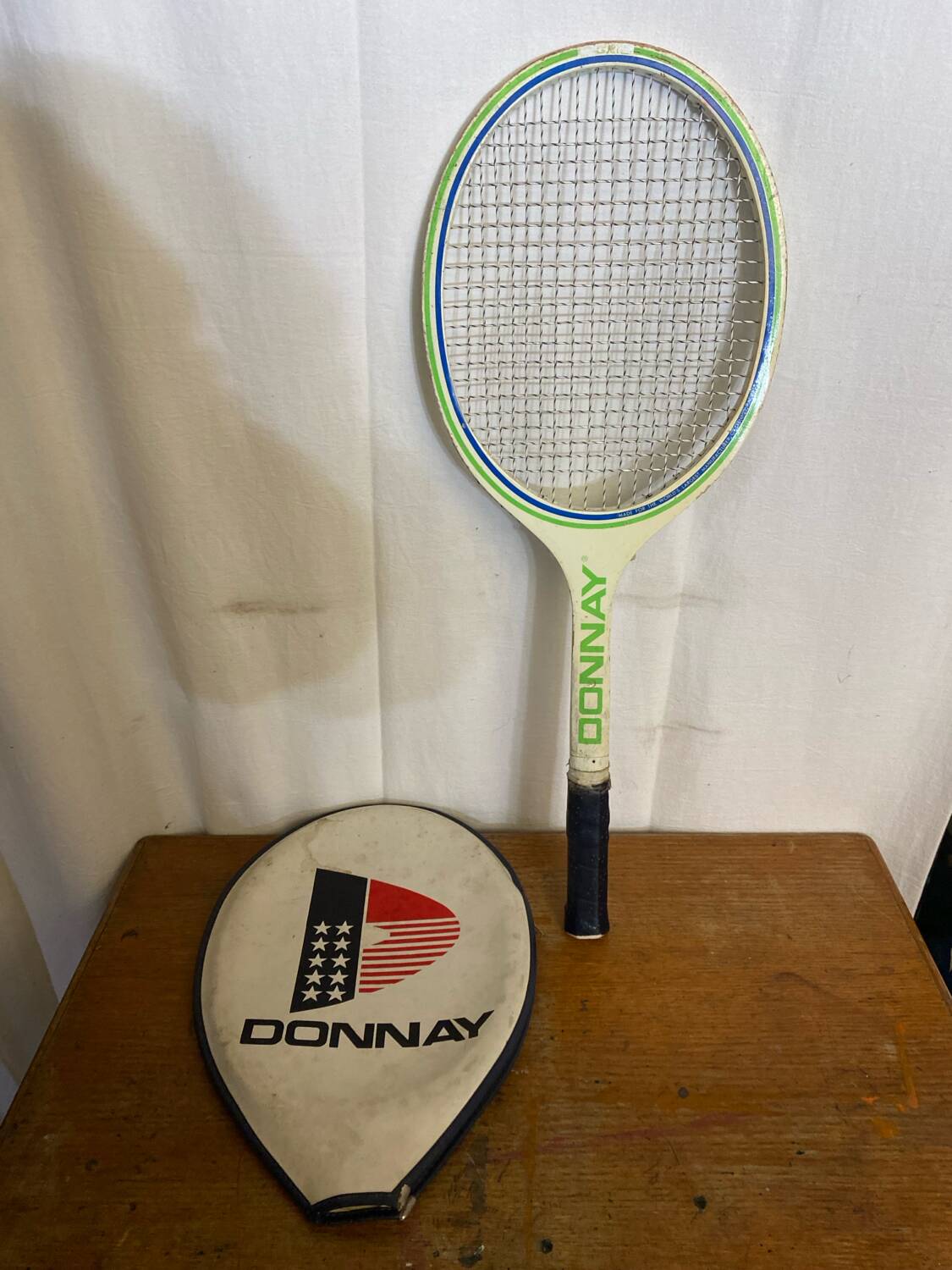 Raquette Ancienne Tennis DONNAY Junior Bois + Étui Vintage