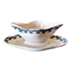 Saucière Longwy terre de fer Rhodes, fin 19 ème, décor bleu