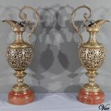 Paire d’aiguières en bronze, art nouveau – 1910