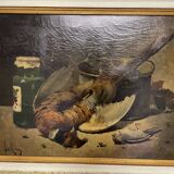 Painting still life Pheasant and Sparrow - Le ROUX
