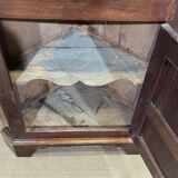 Encoignure anglaise XIXème en noyer, acajou et chêne