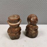 Salt and pepper shaker set in ceramic from Danish Løvemose 1970s.