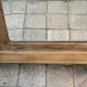 Art deco wardrobe in raw oak with bevelled mirror.