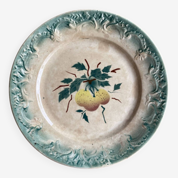 Earthenware dessert plate from Castres France