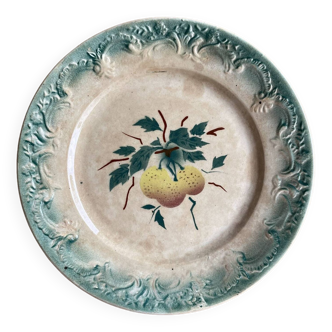 Earthenware dessert plate from Castres France