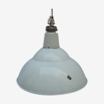 Enamelled sheet metal pendant light