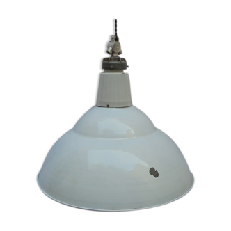 Enamelled sheet metal pendant light