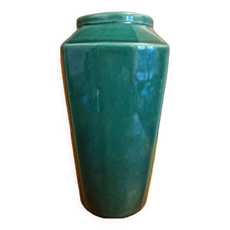 Vintage Art Deco vase in green ceramic