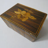 Old trundle boxes in straw marquetry