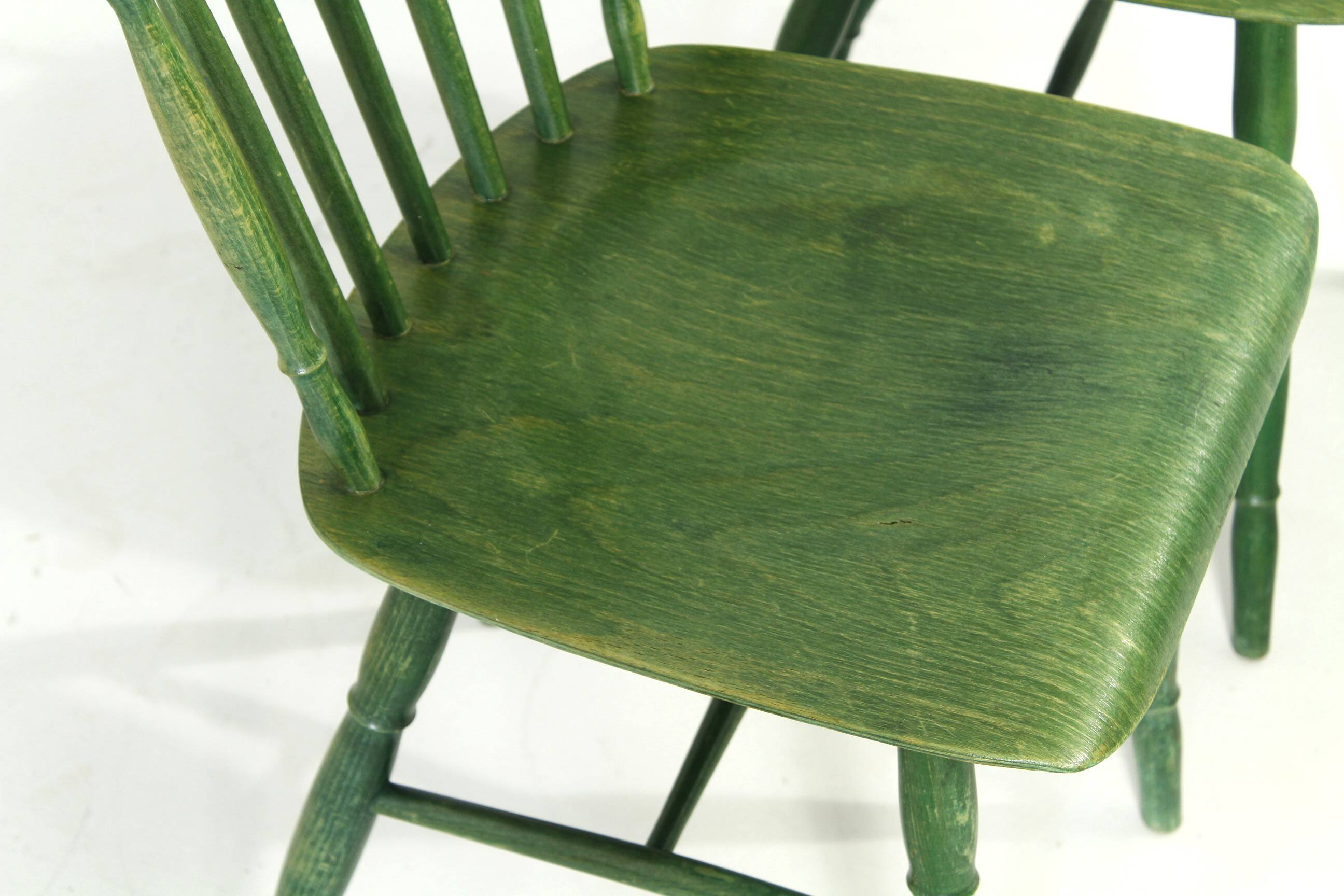 Chaises Green Ton des années 1980, lot de 4