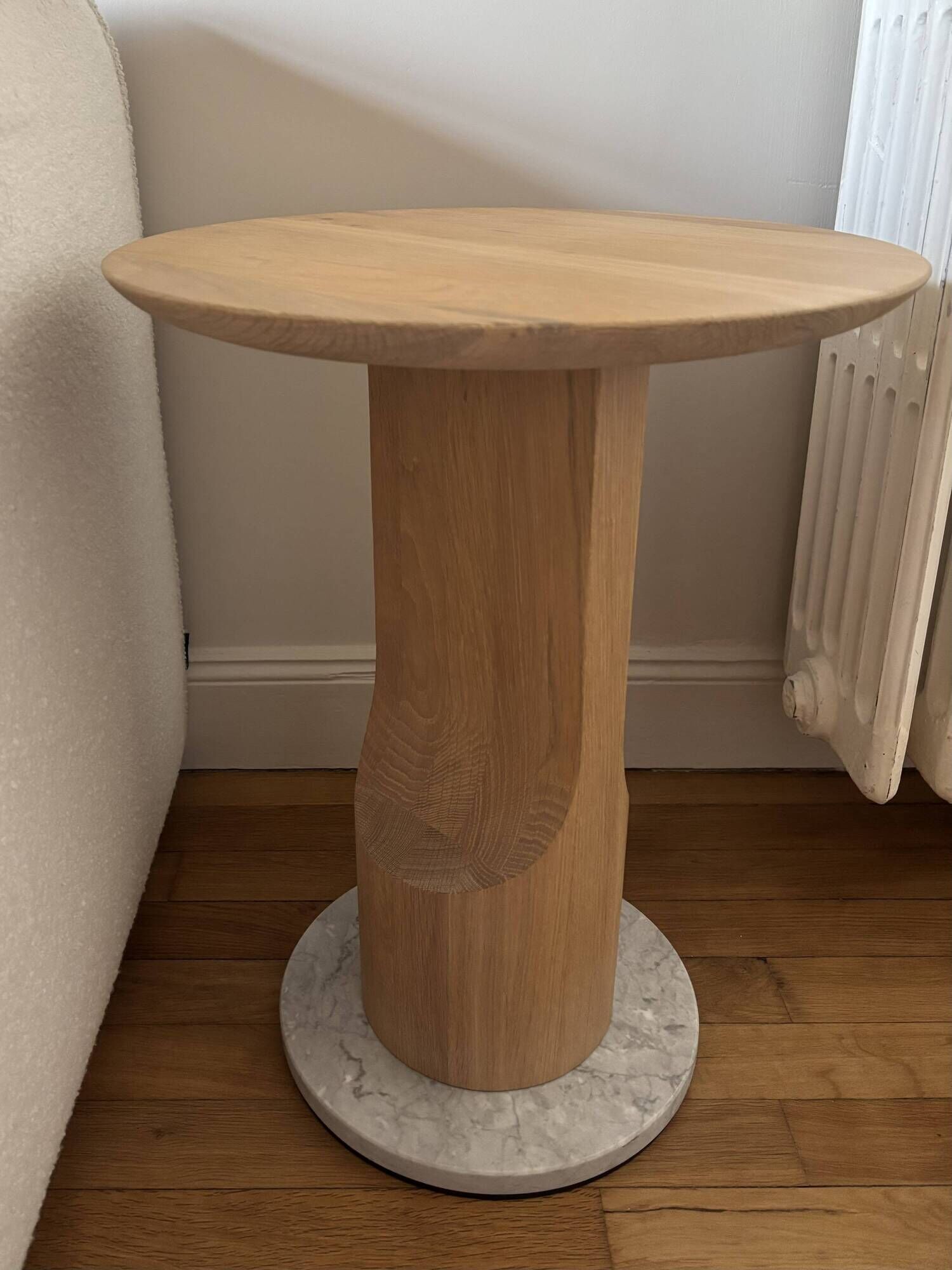 Bolia Sprout side table – oak & marble – excellent condition