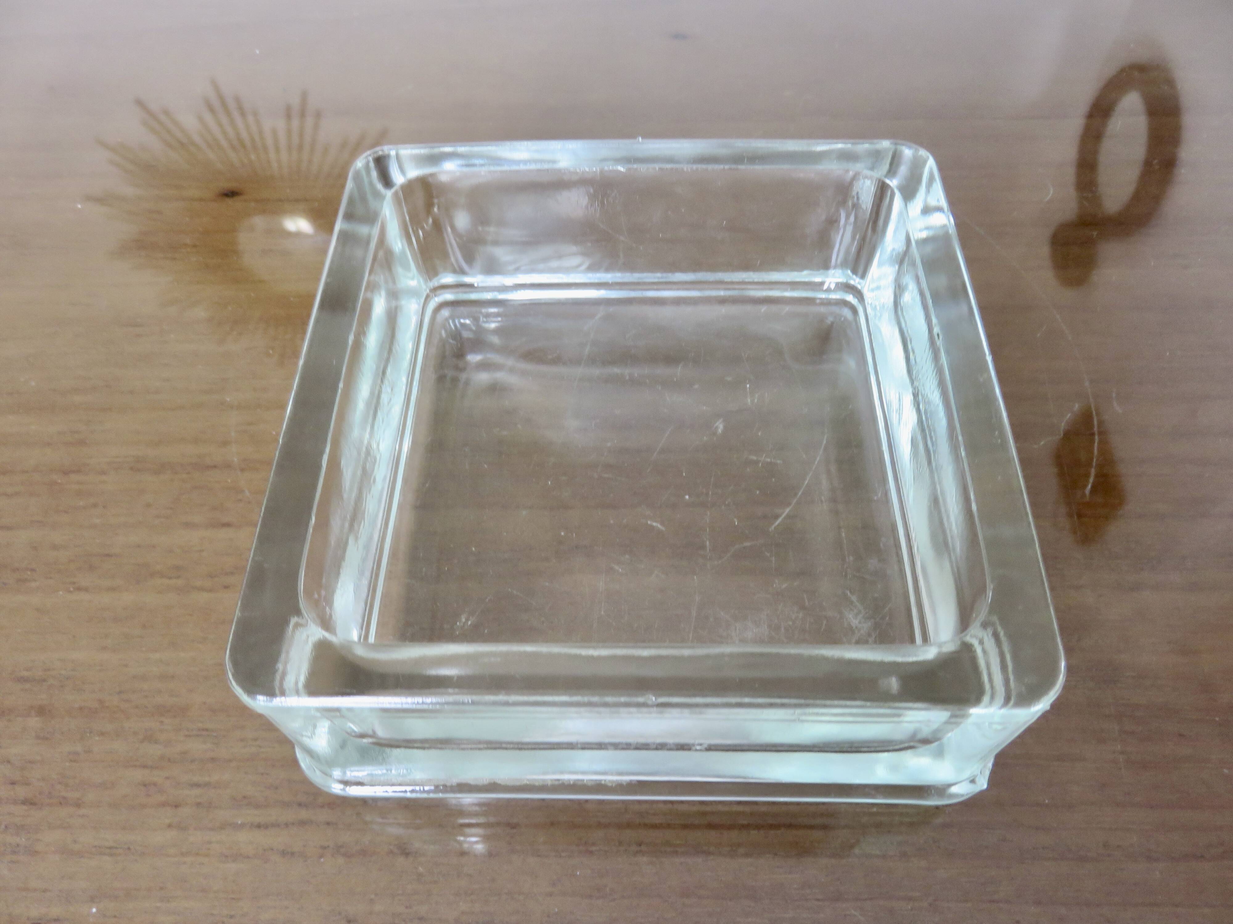 Glass slab, ashtray, pocket tray, signed "LUMAX" from the 1940s-50s.