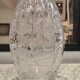 Cut crystal vase - ibex decoration, 20th century