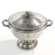 Soup tureen, Art Deco, silver-plated brass, Norblin, Poland, 1930s