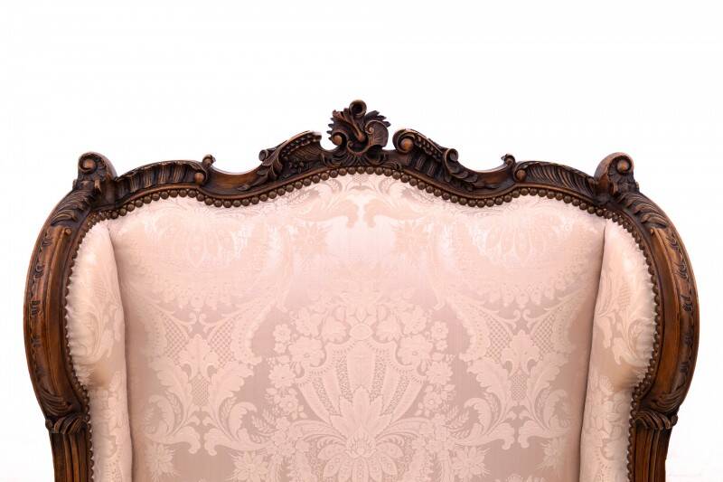 Wingback armchair, France, circa 1890.
