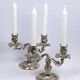 Pair of Christofle candlesticks 19th century – Trianon model silver-plated bronze
