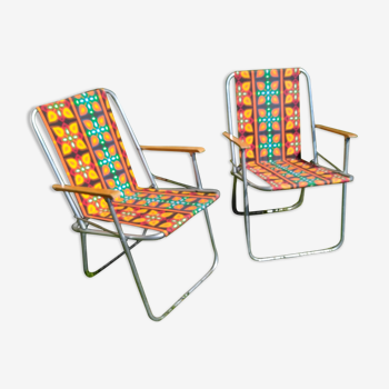 Duo de chaises pliante vintage