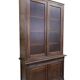 Vintage XL display cabinet in dark wood / wardrobe