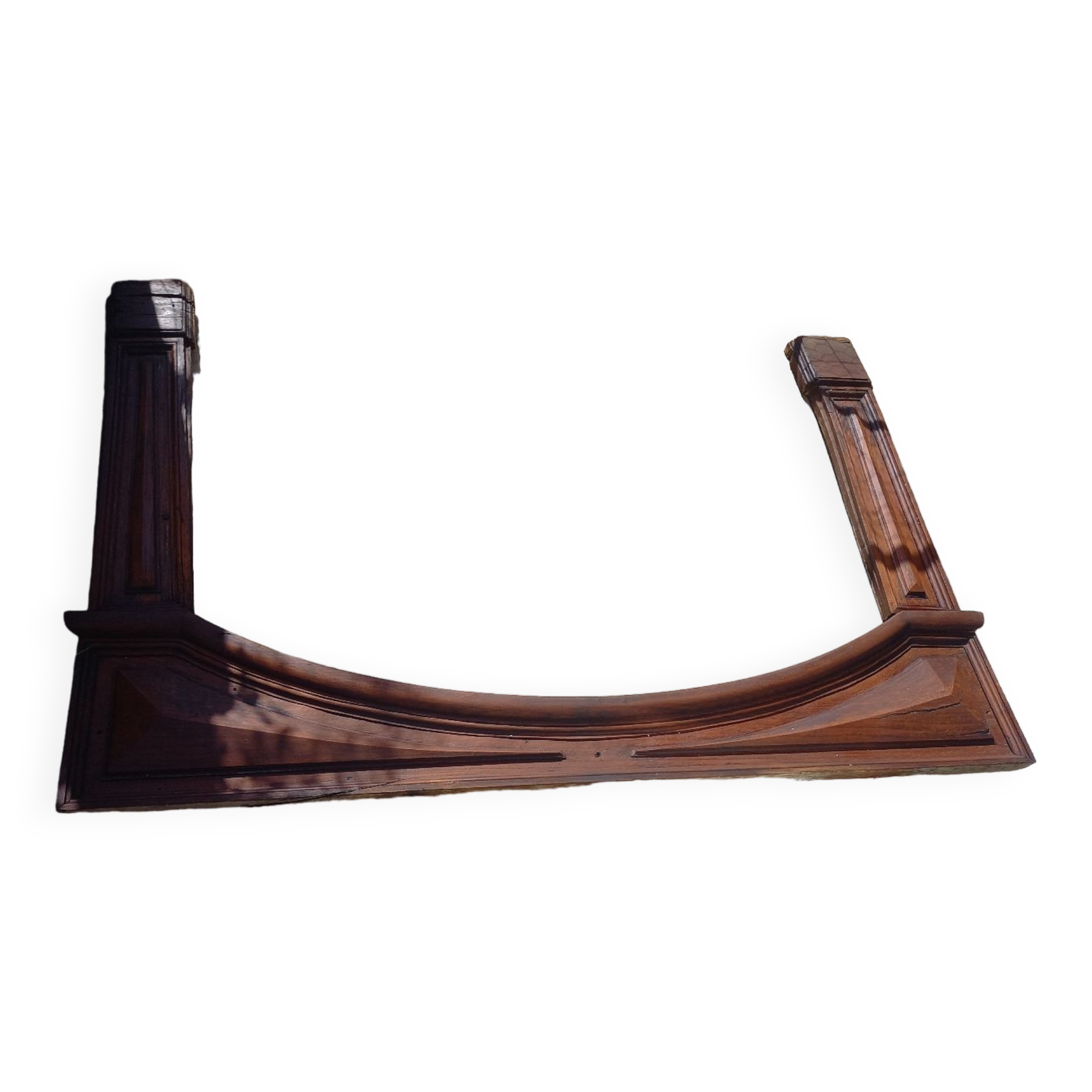 Old wooden fireplace facade