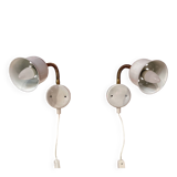 Pair of modular wall lights Scandinavian design 1960.