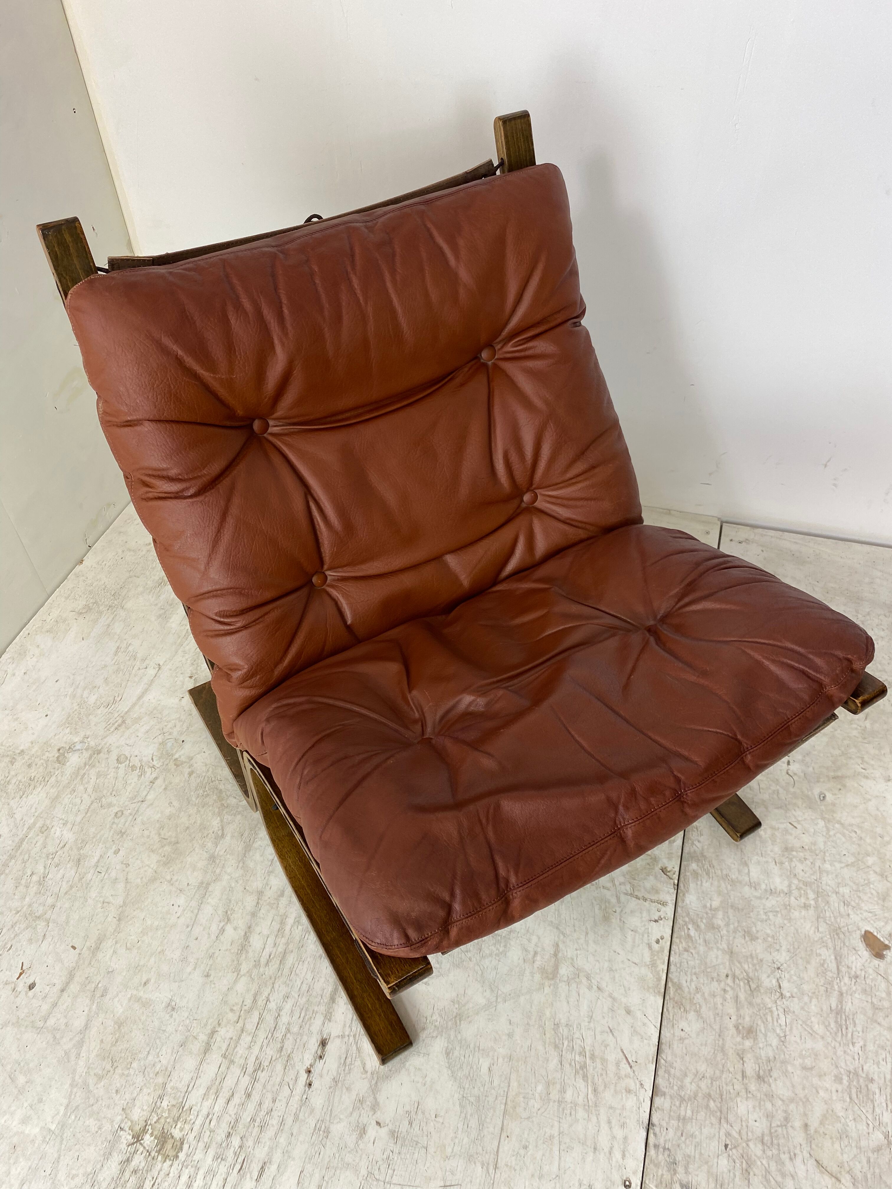 Scandinavian Brown Siesta Lounge Chair by Ingmar Relling for Westnofa, 1970s