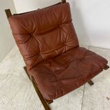 Scandinavian Brown Siesta Lounge Chair by Ingmar Relling for Westnofa, 1970s