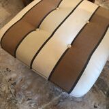 Vintage fireside chair and pouf circa 1980