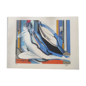 La femme sphinx lithographie originale