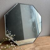 Vintage octagonal beveled mirror