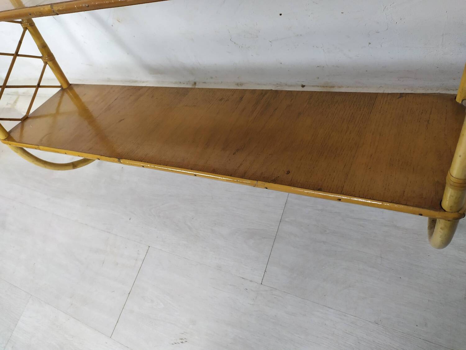 Vintage rattan shelf