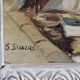 Marine oil painting wooden frame