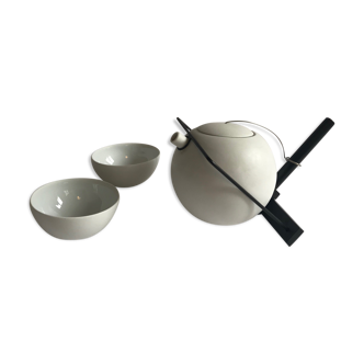 Théière et deux bols design Jean Philippe Baudry