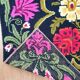 Cross stitch floral boho carpet made by hand on hemp, Romania 148x190cm