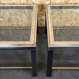 Table basse chrome & laiton table d’appoint space age