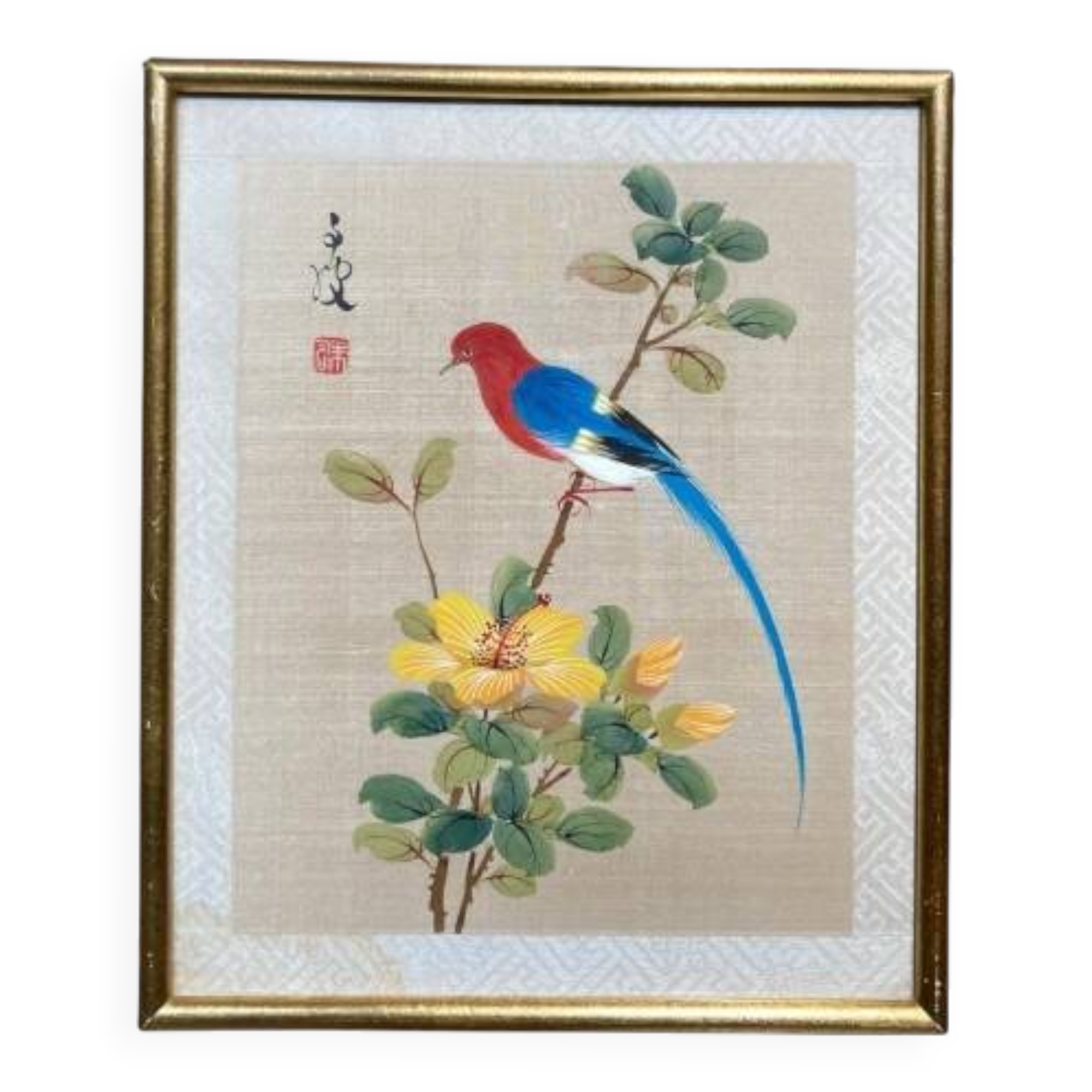 Asian painting on silk