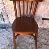 Old baumann style bistro chair dark wood