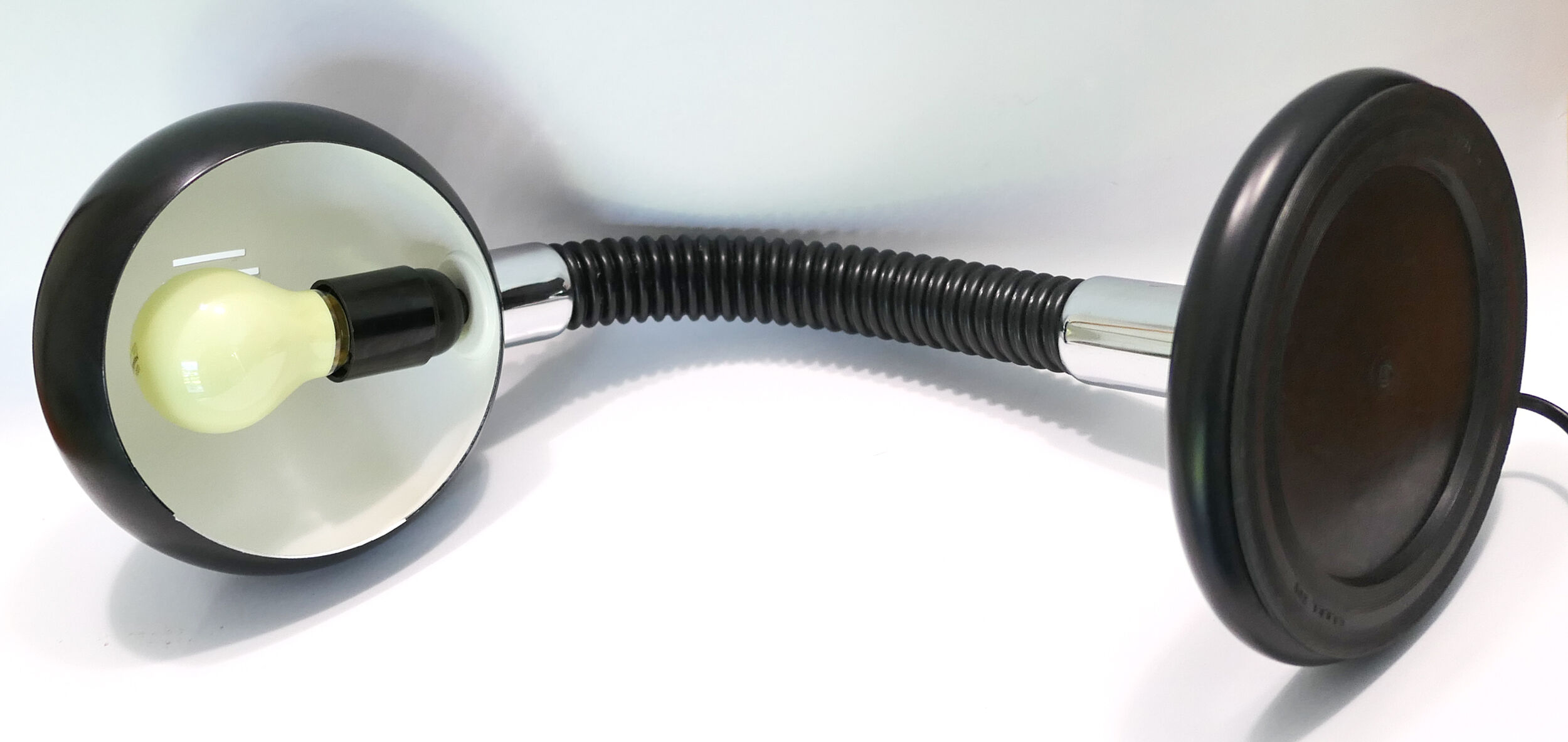 Table lamp or desk gamma lux italy black and chrome