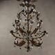 Antique golden metal chandelier, Italy, 20th century